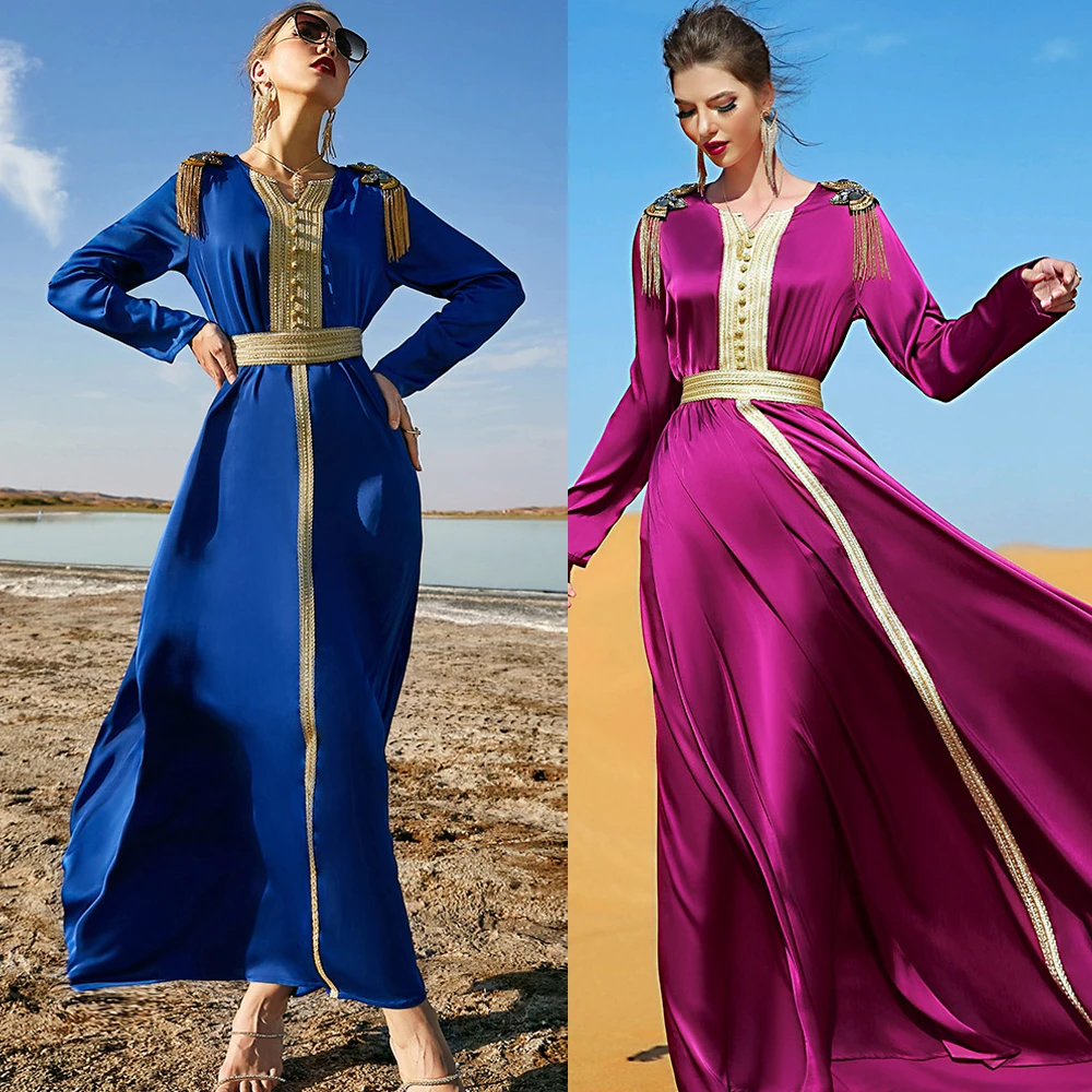 Ramadan Abaya Eid Ramadan Muslim Women Dress Dubai Party Turkey Kaftan Moroccan Robe African Maxi Dress Formal Evening Gown Arab