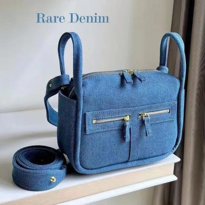 Women Denim Bag Cross Body Messenger Jeans Bag Hopo Shoulder Bag Patch Pocket Bag Desinger Bag Denim Hand Bag Zippy Jeans