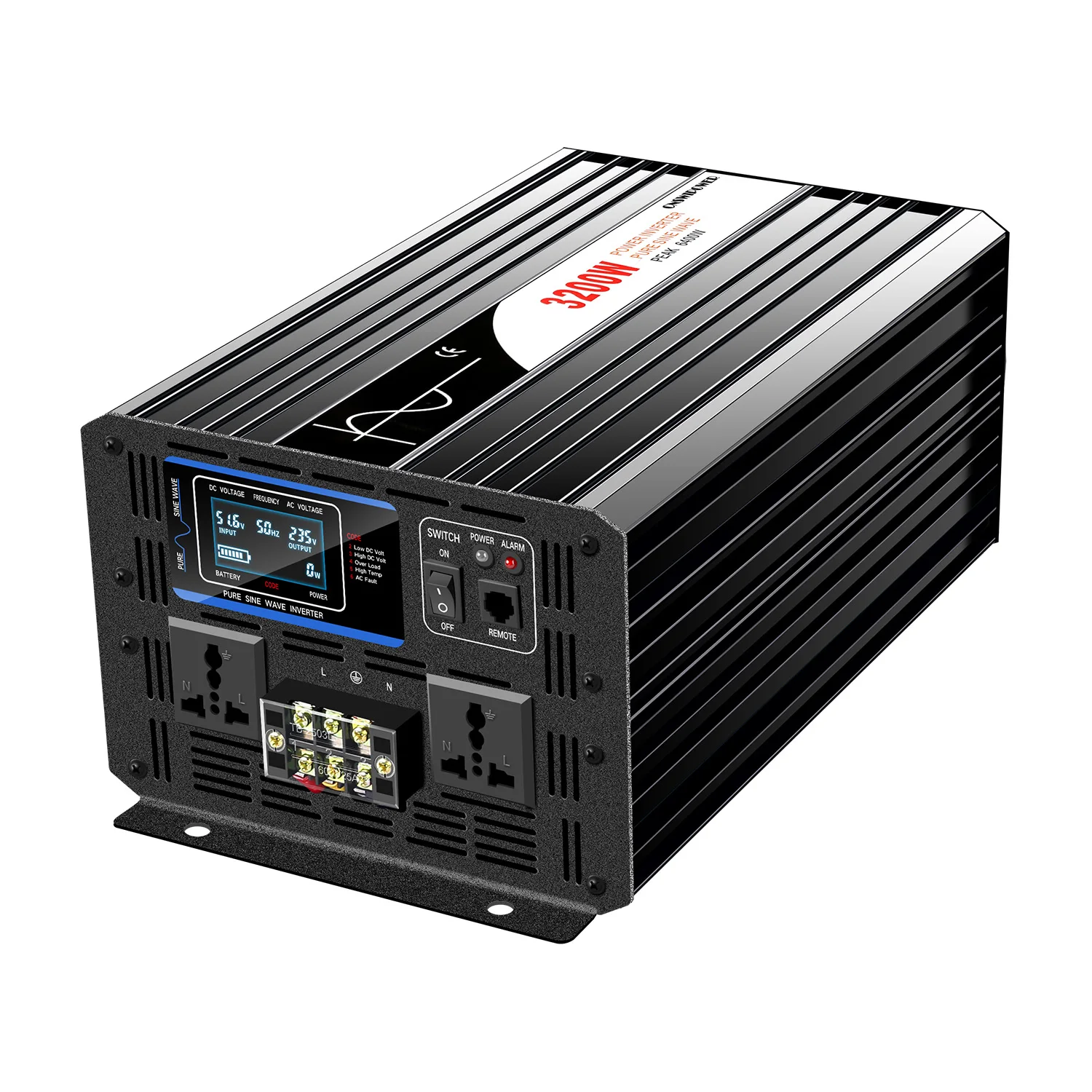 

Импульсный инвертор, 12 В постоянного тока, 24 В, 48 В в переменный ток, 110 В, 220 В, 3200 Вт, инвертор чистой синусоиды, 50/60 Гц, выходная частота, инвертор мощности