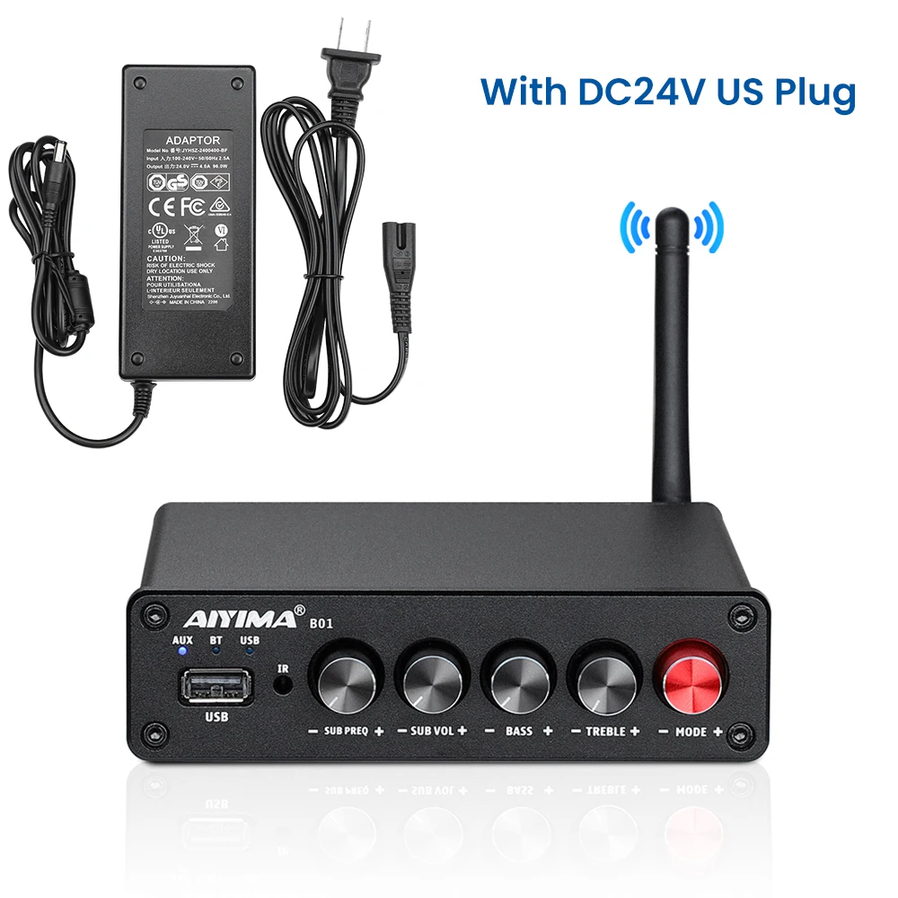 AIYIMA B01 Bluetooth Power Amplifier 2.1 Sound Amplificador