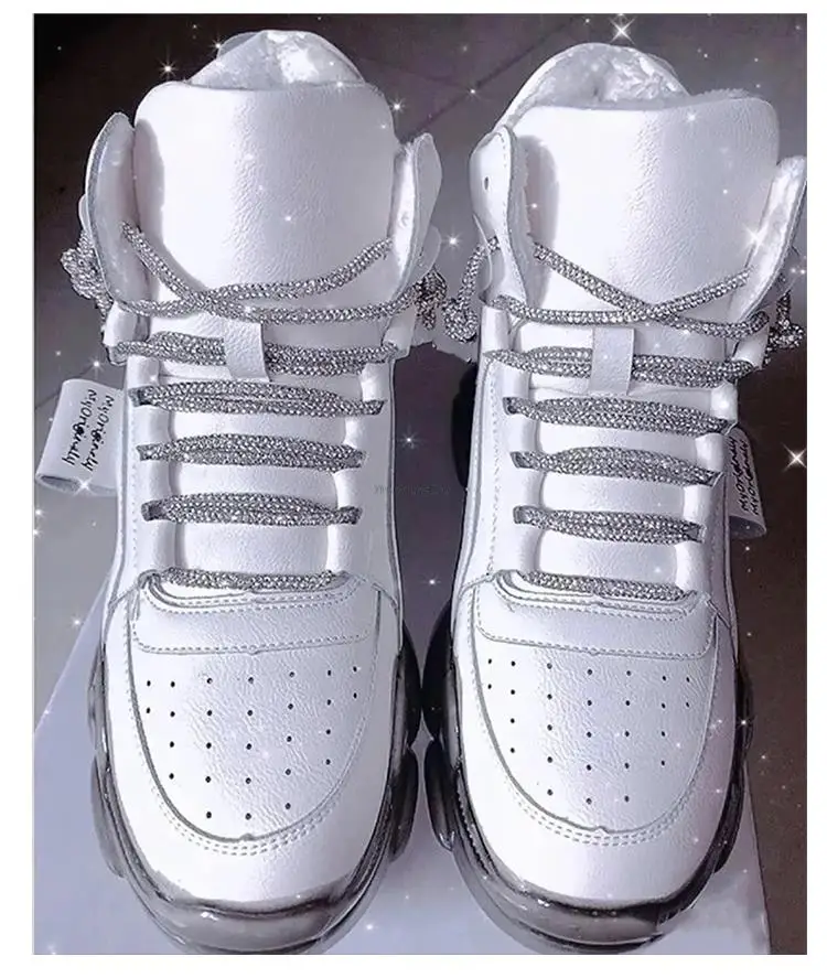 1 Stücke Strass Schnürsenkel Luxus Regenbogen Diamant Schnürsenkel Sneakers Schnürsenkel Schuhe Runde Schnürsenkel 100/120/140/160 CM DIY Saiten – Detail 3