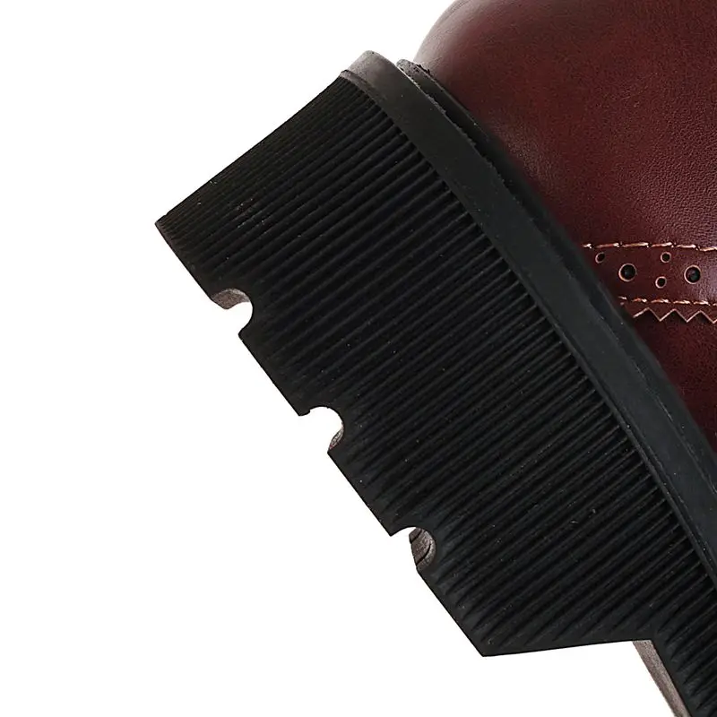 SIMLOVEYO 2025 Vintage Female Pumps Round Toe Thick Heels 4cm Lace Up Breathable Plus Size 41 42 43 Leisure Daily Women Shoes