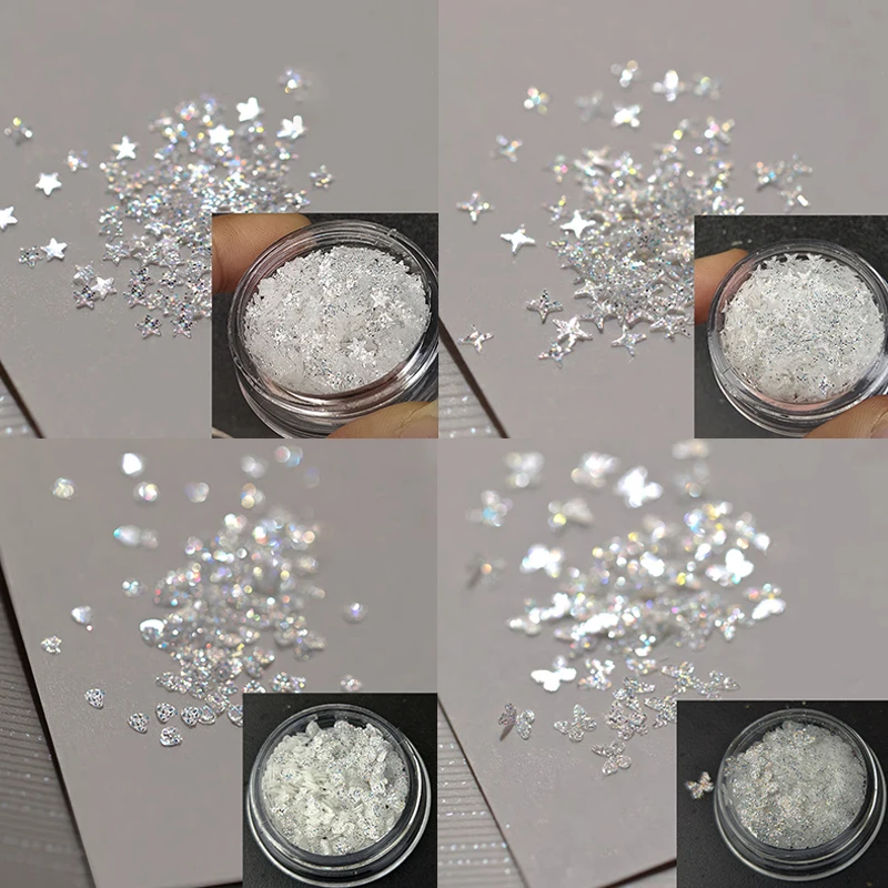 Nail Art Super Glitter Sequins Holographic Lights Fantasy Nail Art Sequins For Girls DIY Glamour Manicure Decor Nail Art Tools