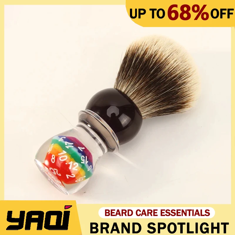 

Yaqi 26mm Lucky Dice Two Band Badger Hair mens Shaving Brush With High Quality Two Band Badger Hair Fashion Wet Shaving Brush