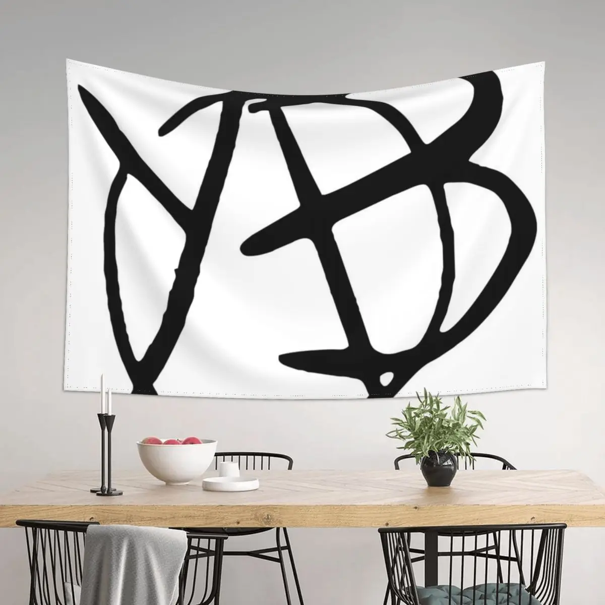 

yb black logo Tapestry Wall Mural Cute Room Decor Carpet Wall Decoration For Rooms Tapestry