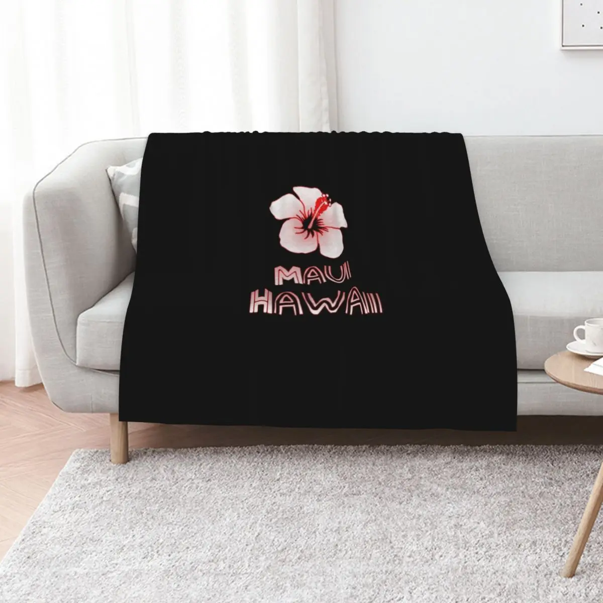 Maui Hawaii Hibiscus Flower Sweatshirt Throw Blanket Baby Hair blankets and throws Cute Bed Fashionable cosplay anime Blankets