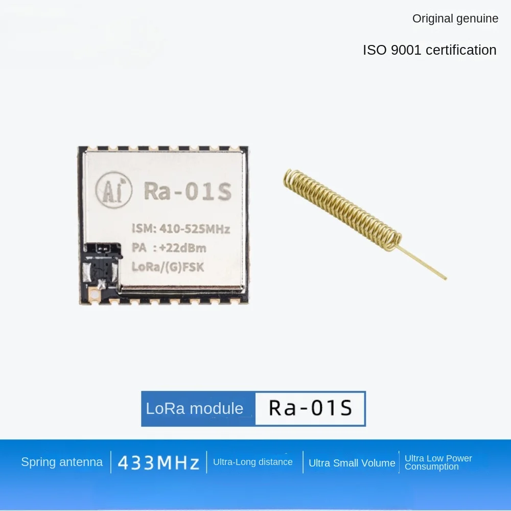 100% Original LoRa Wireless RF Module SX1268Built In Chip433MHz Ultra Low Power Ra-01S Matched Antenna