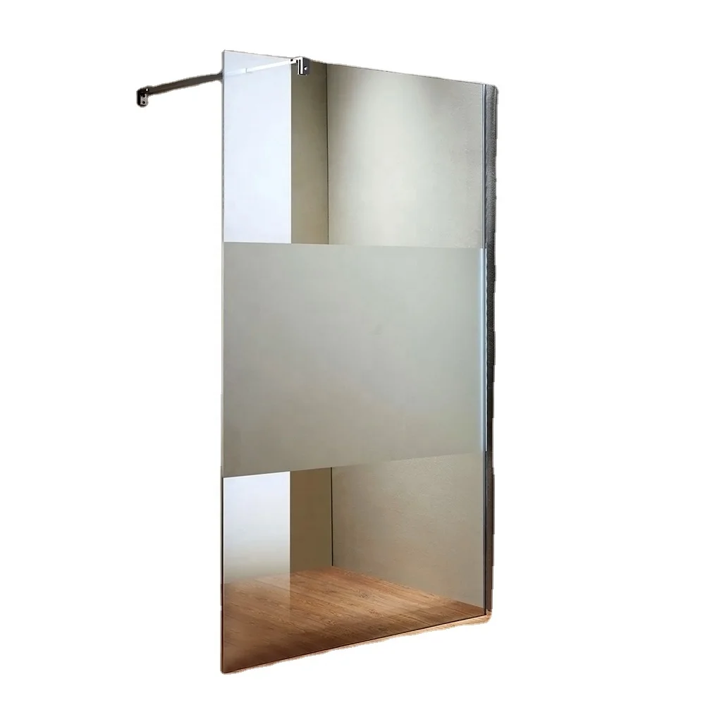 

DUTRIEUX Modern Tempered Glass Shower Screen, Bathroom Privacy Screen, Customizable