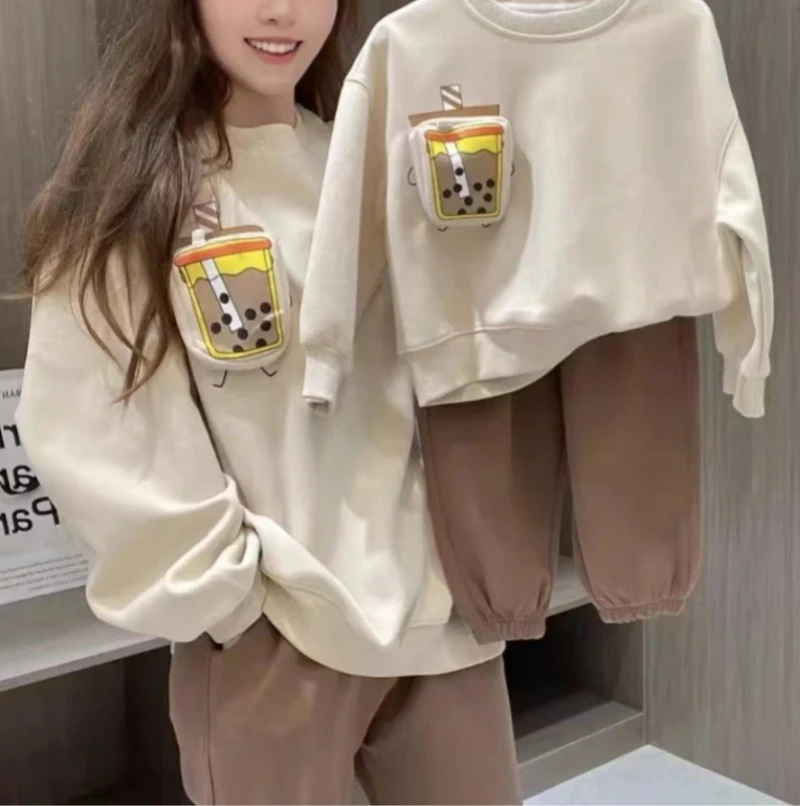 Family Matching Clothes Winter Autumn Sweater Father Son Mother Daughter Oversize Shirt Children Suit Baby Birthday Clothes