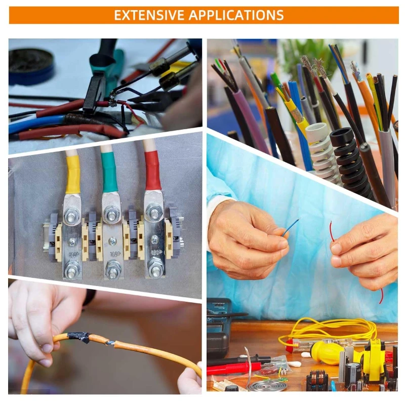 Heat Shrink Tubing Insulation Kit, Hose and Wire Connection Kit, Universal Repair Heat Shrink Tubing for Data and Charging Cable