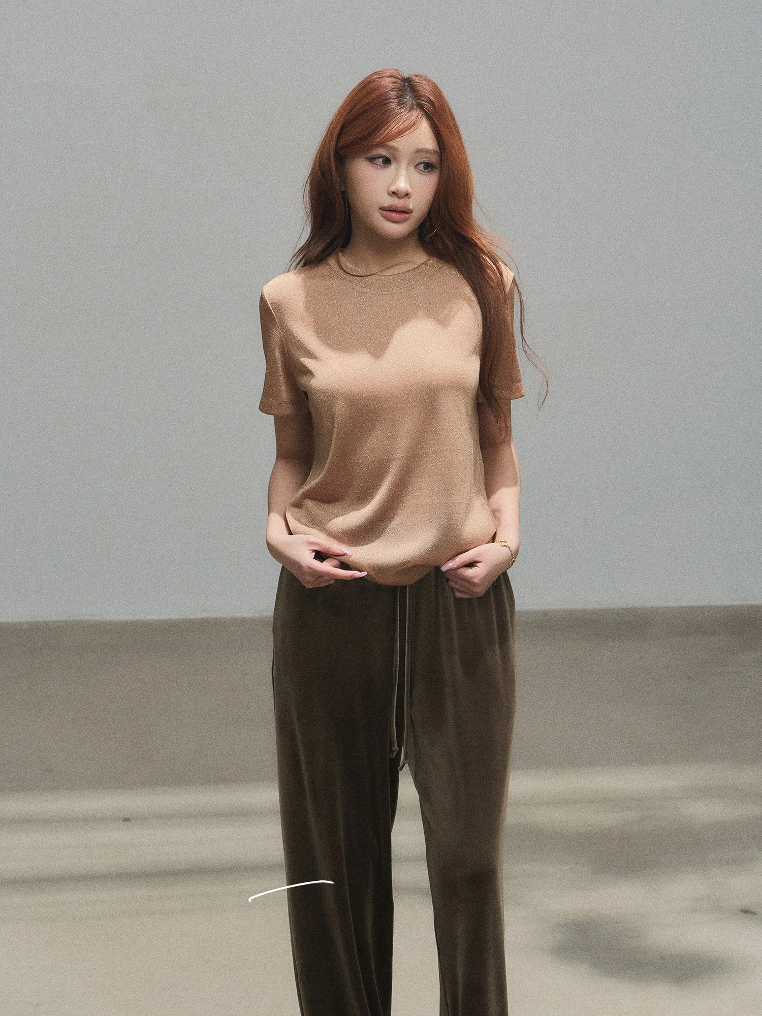 

FORNIYOYO матовая футболка из золотистого волокна с круглым вырезом, женская, мягкая, удобная, прямого кроя, из полиэстера, весна-лето