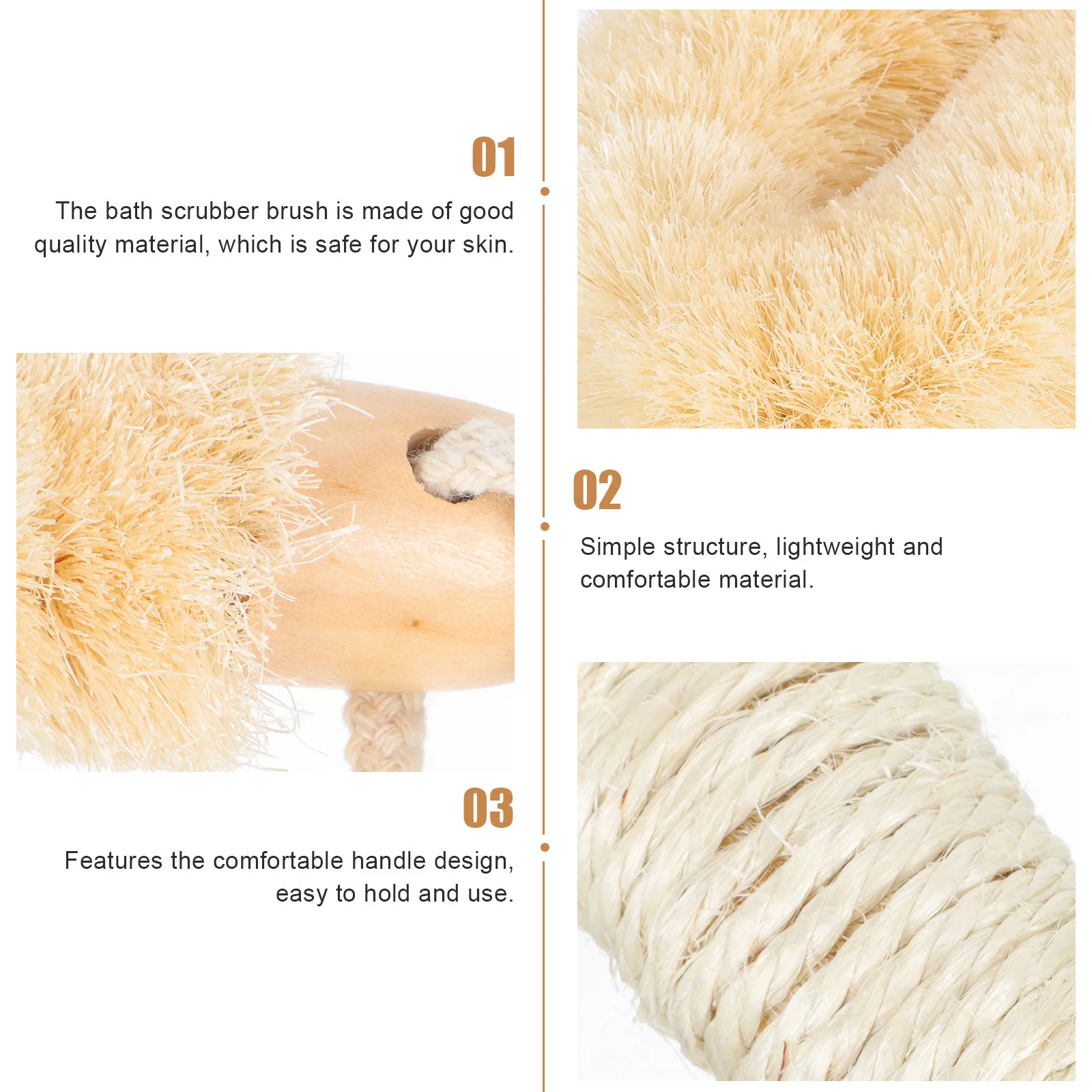 1Pcs Bath Brush Scrubber Comfortable Exfoliating Skin Cleaning Tool Home Shower Body Scrubber Suitable for Arms Legs Chest Back