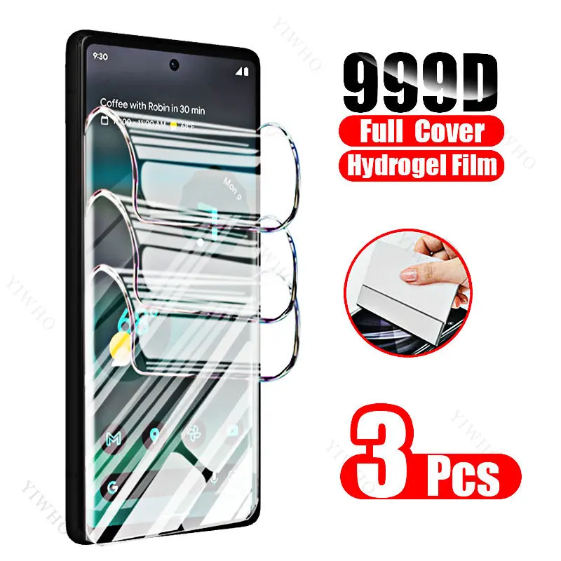 Water Gel 9IN1 on For Google Pixel 6a Hydrogel Film Soft HD for Pixel 7 6 Pro 5a 4a 5G 5 A 4 A Screen Protectors+Back Soft HD