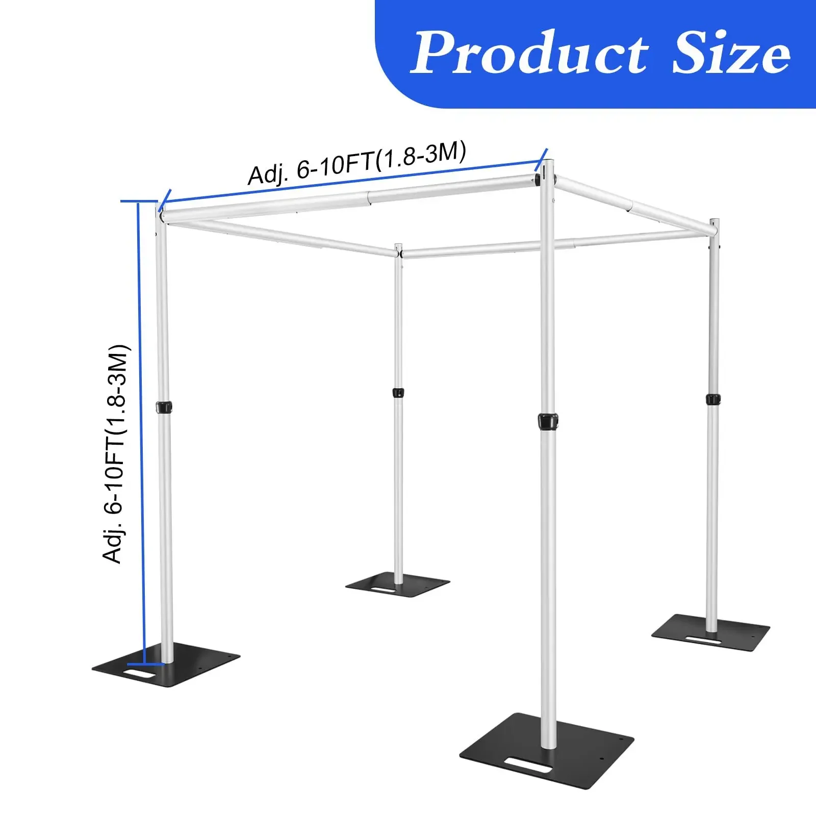 

Scalable Wedding Backdrop Decoration Stand Adjustable Aluminum Pipe Arch Frame For Party Stage Event Site Layout