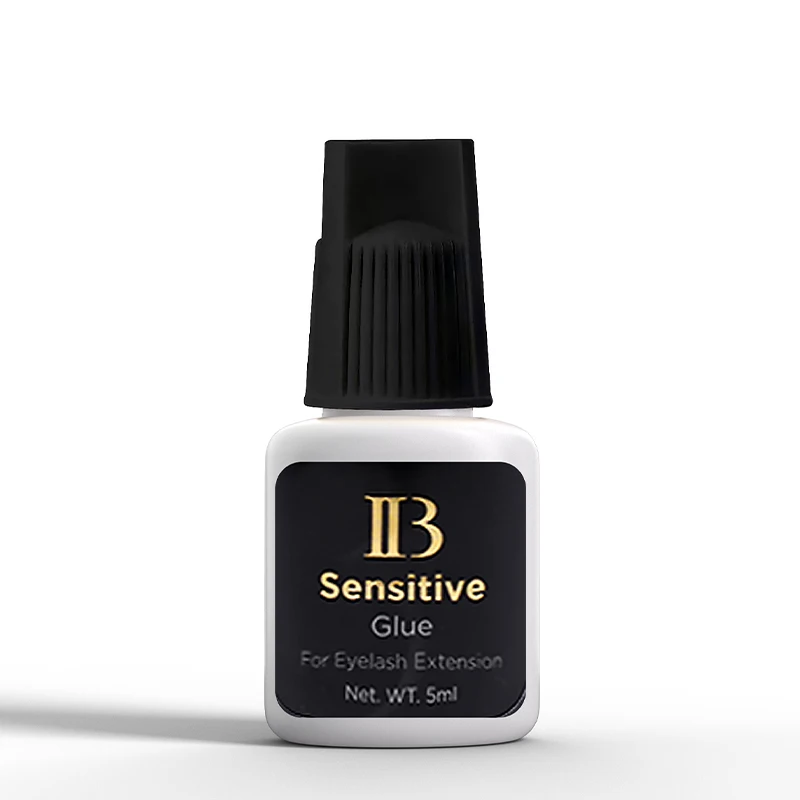 2 Bottles IB Sensitive Glue for Eyelash Extensions 5ml Professional IBeauty Black Cap False Lash Glue Makeup Tools Wholesale