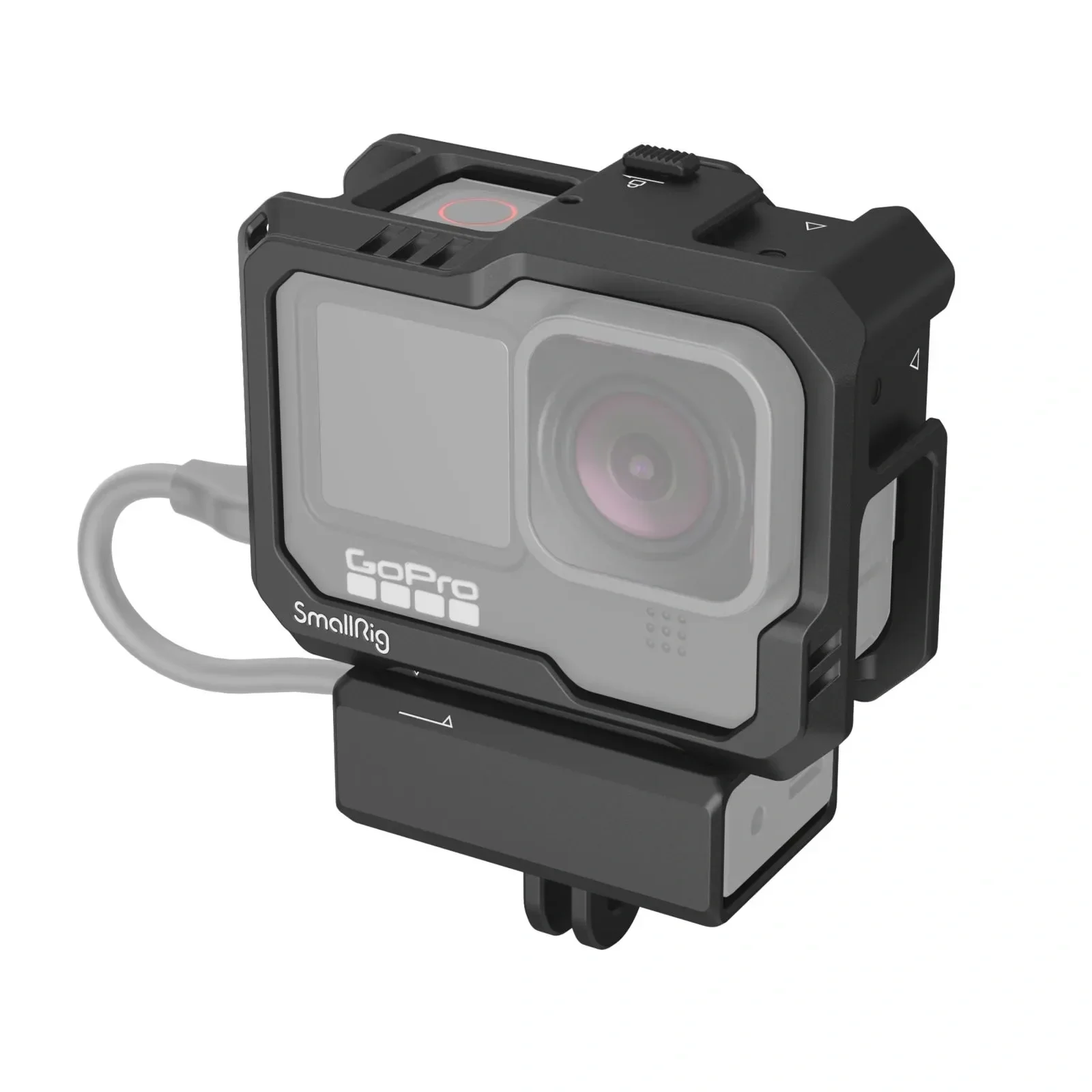 SmallRig Black Cage Vlog Kit for GoPro Hero 12 /9/10/11  Compatible with The Lens Filter Max Lens on Camera with cold shoe 3083C