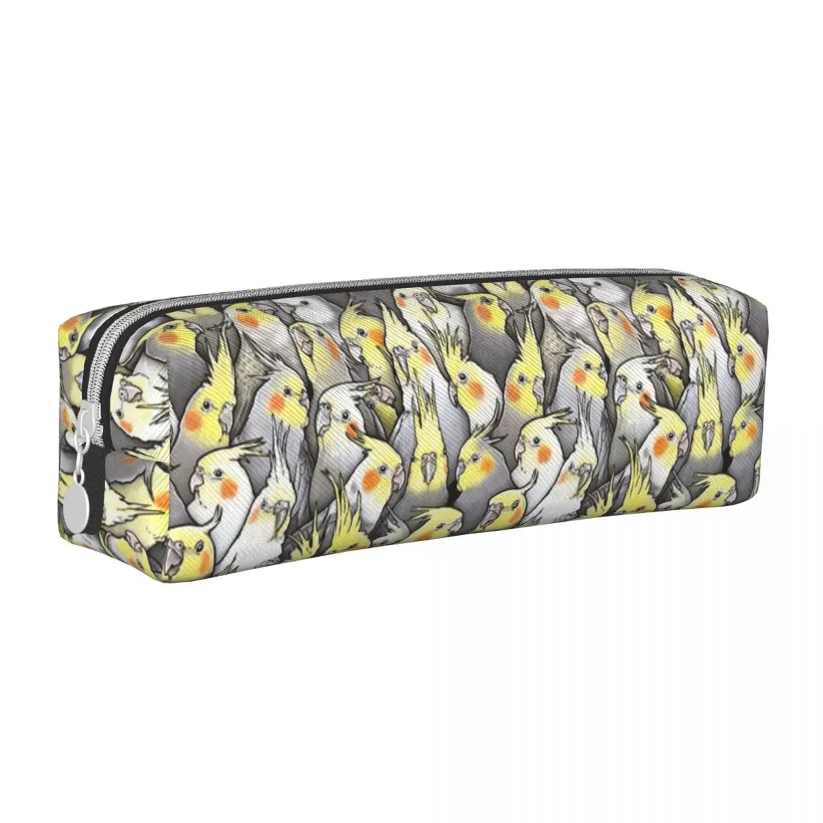 Cockatiel Animal Pencil Cases Parrots Bird Pen Box Bags for Student Big Capacity Students School Zipper Pencilcases