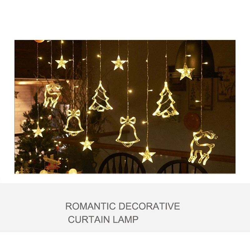 Christmas Moon Star Window Fairy String Lights USB & Battery Powered String Light For Indoor Window Bedroom