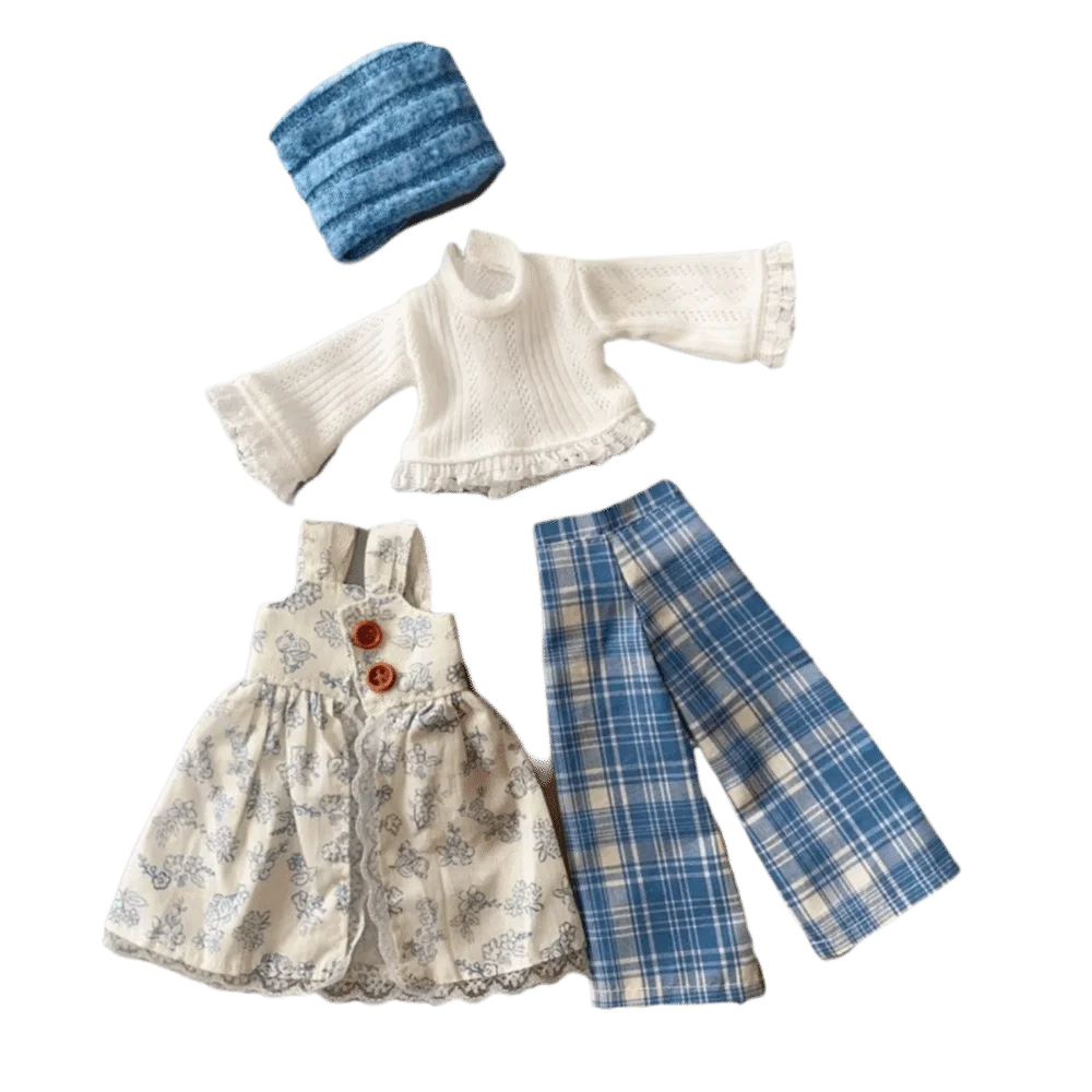 

Fashion 30cm Doll Clothes Pretty Fall and Winter Style 1/6 BJD Doll Outfit Set Casual Sweater Coat Doll Accessories