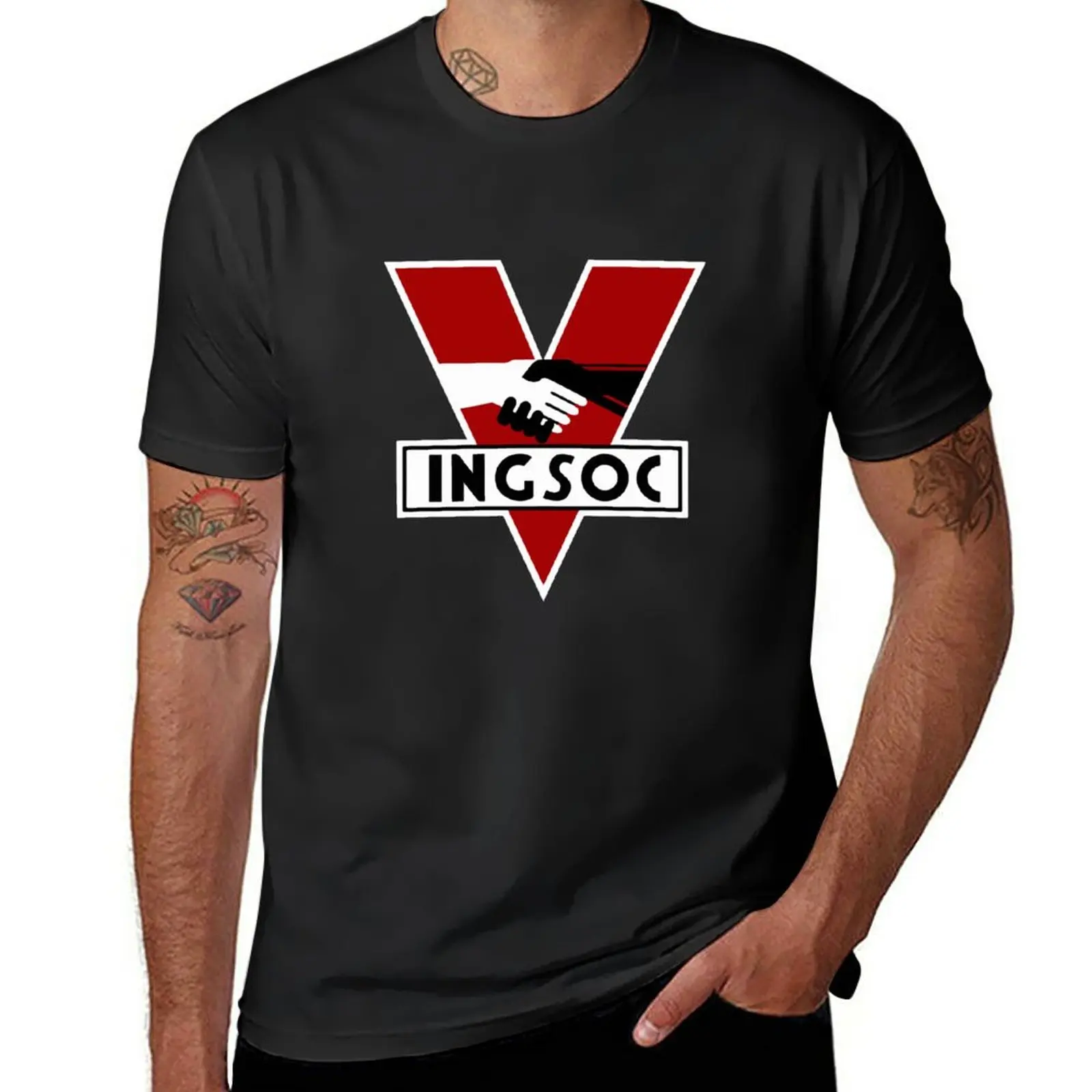 New 1984 Ingsoc Logo T-Shirt new edition t shirt blank t shirts black t-shirts for men