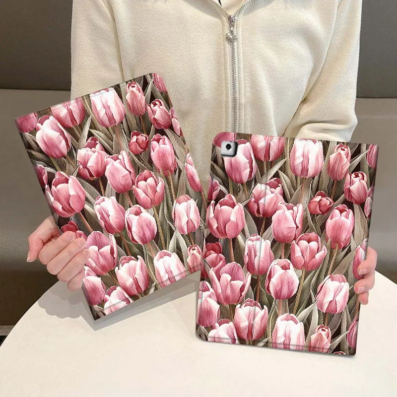 

Beautiful Flower Art Cover For iPad Pro Air Mini 1 2 3 4 5 6 7 7th 8th 9th 10th 11th 10.2 9.7 10.5 10.9 11 Tablet Case