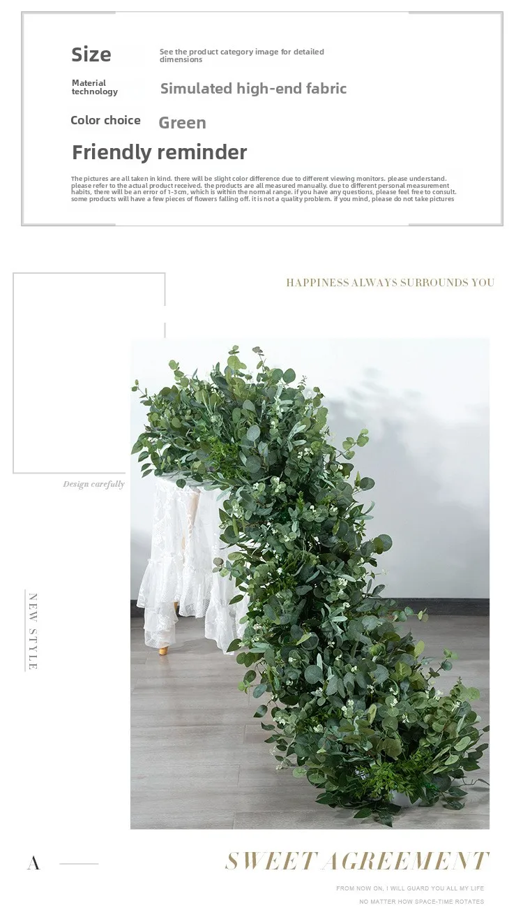 Künstliche Grüne Blumenkugel, Blattreihen, Hochzeitsbühnen-Hintergrund-Dekoration, Kunstpflanzen-Kugel, Bankett-Fenster-Event-Dekoration – Detail 7