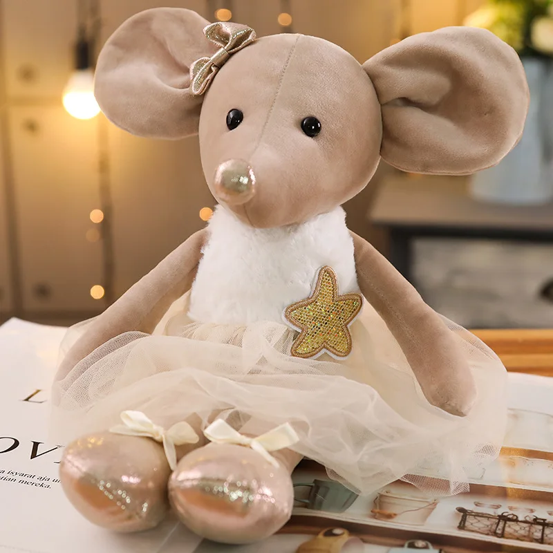 

Various Lovely Ballet Mouse Toys Plush Soft Stuffed Cute Dressing Rabbt Animal Dolls Baby Finger Pillow for Girls Birthday Gift