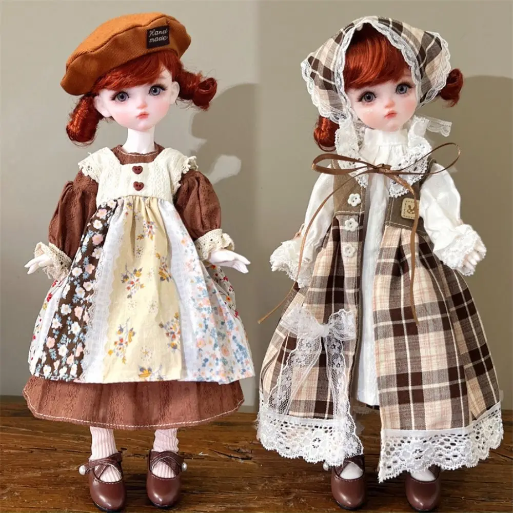 Ensemble de tenue de beurre BJD pour fille, robe et chapeau, manteau d'hiver, accessoires de jouet, cadeau de vacances, mode, vêtements, 30cm, 1/6