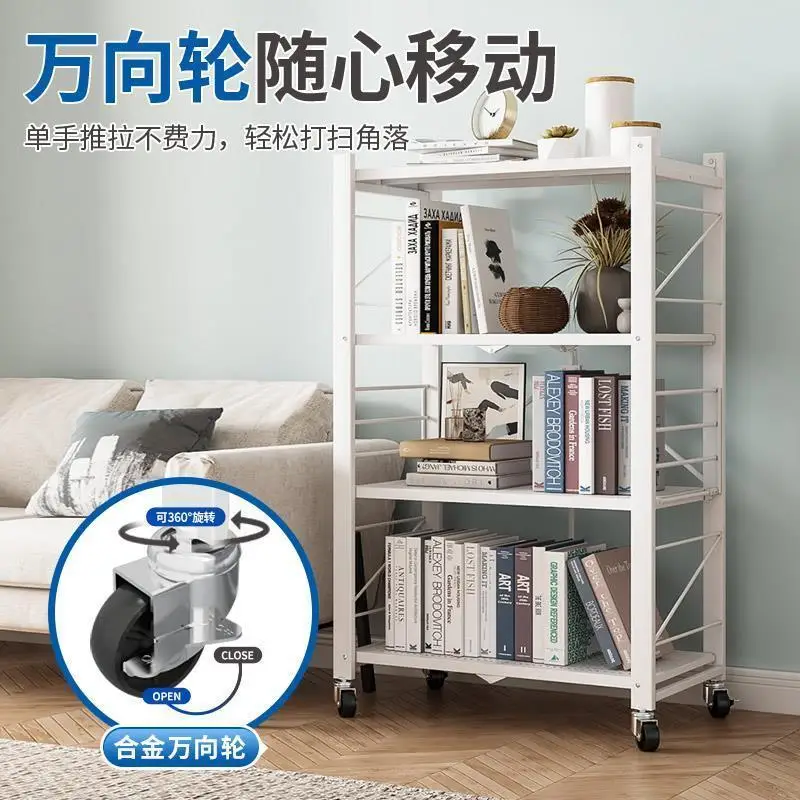 custom. [Store Hot Sale] No-Installation Kitchen Folding Storage Rack Multi-Layer Floor-Standing Organizer Trolley Microwave Ove