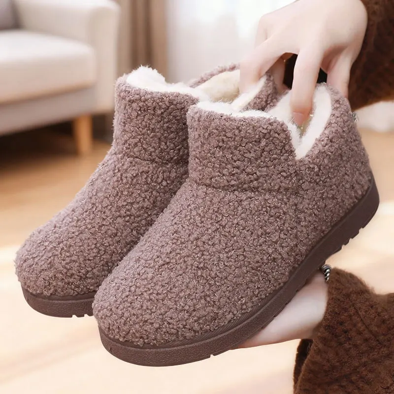 

Cotton shoes for winter 2025 with added velvet and thickened shoes for women new fashionable snow boots warm cotton boots