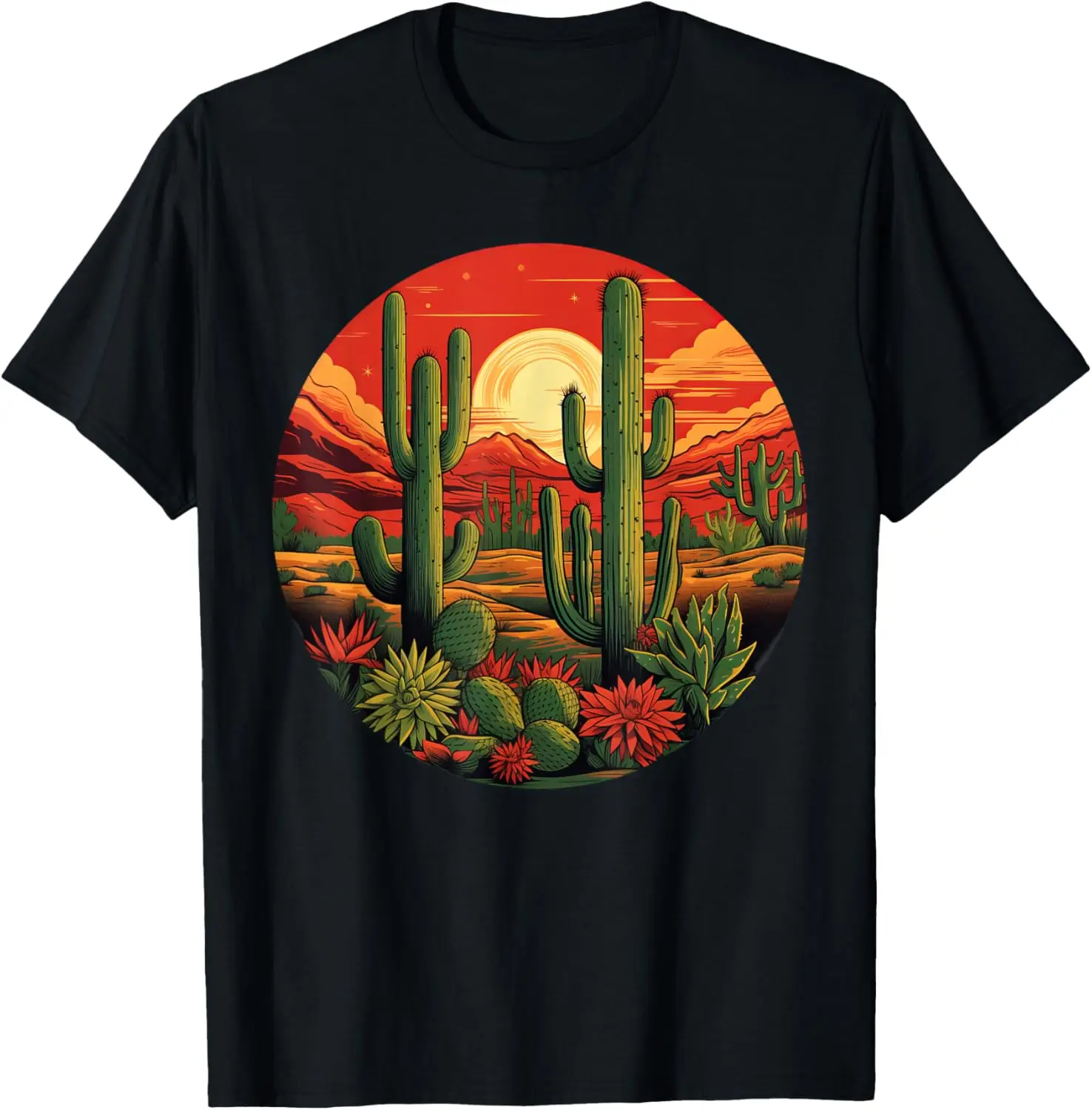 Cactus Succulent Plant Retro Cacti T-Shirt