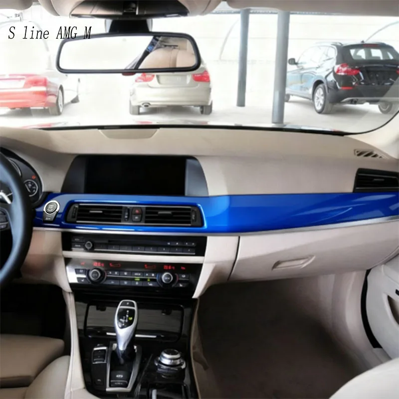 For BMW 5 Series F10 F18 2011-2017 RHD Drive Car Engine start switch button air outlet dashboard Gear Panel Cover sticker Trim