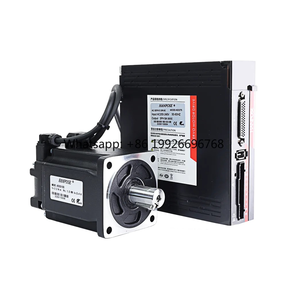 High Performance Automated Machine 80SS100 Servo Motor 3.3N.m 5.4A 3000-6000rpm 80 AC Servo Motor 1000W