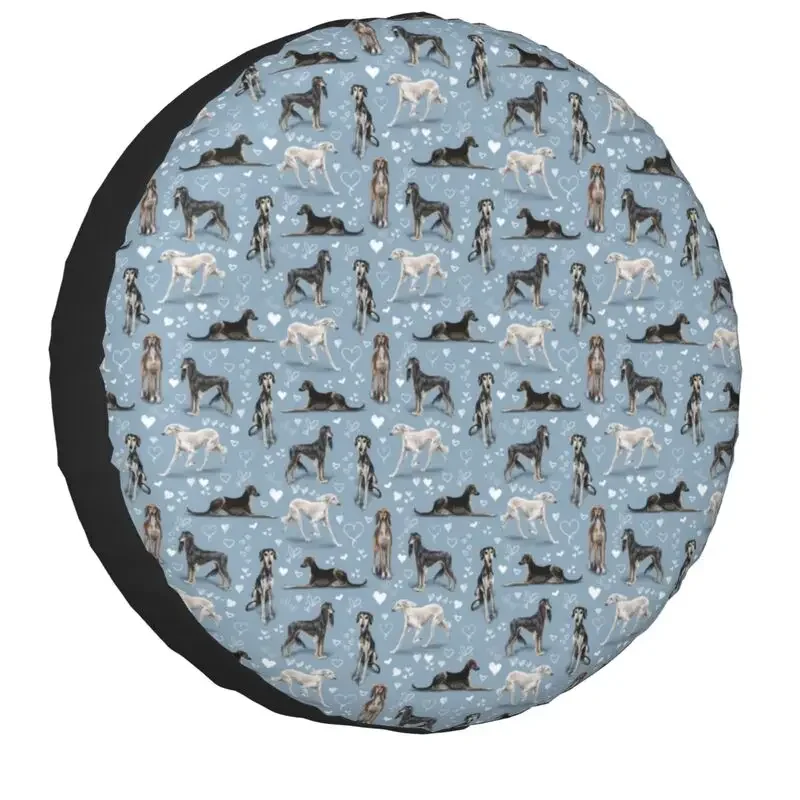 

The Saluki Spare Tire Cover for Jeep Honda Dog Animal Lover SUV RV 4x4 Car Wheel Protectors Accessories 14" 15" 16" 17" Inch