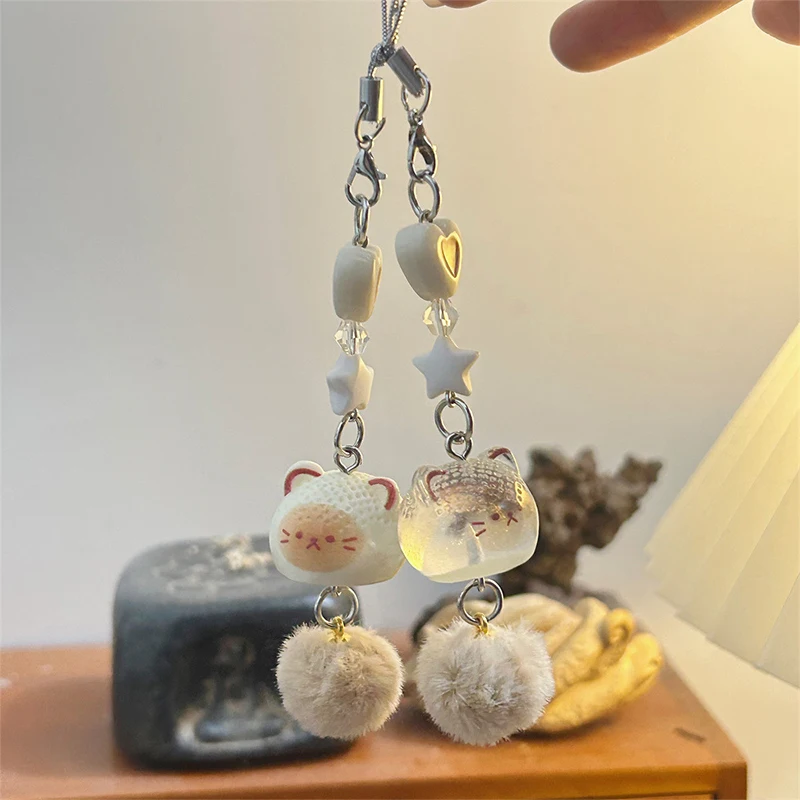 

Adorable Cartoon Plush Ball Kitten Pendant For Phone Chains, Lanyards, Bag Hangings, And Ornaments As Gifts