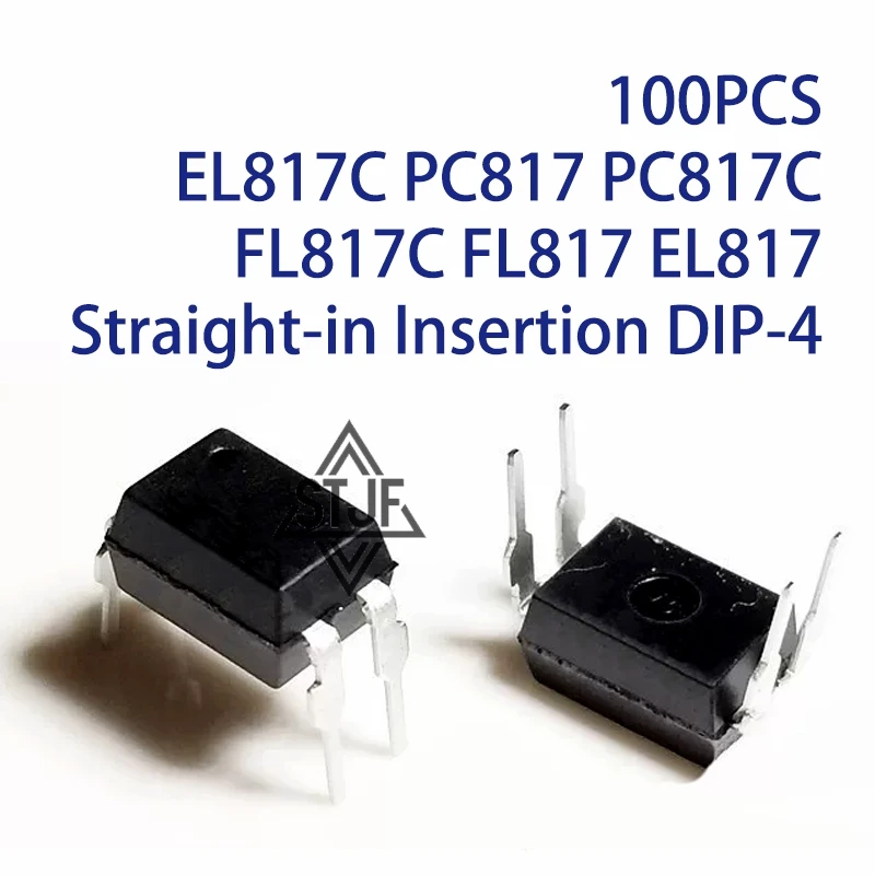 100PCS EL817C PC817 PC817C FL817C FL817 EL817 Straight-in Insertion DIP-4