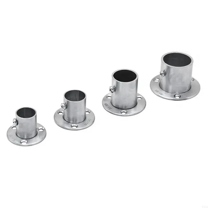 77JA 스테인리스 강관 브래킷 16-32mm Dia Tube 지원 옷장 교수형 레일로드 폴 소켓 엔드 홀드 용 좌석.