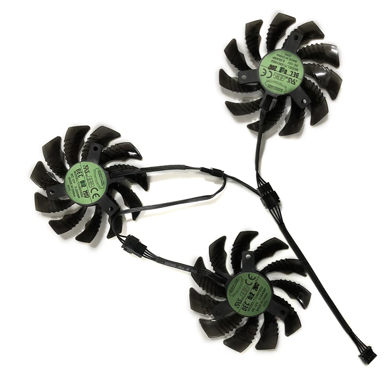 3Pcs/Set PLD08010S12HH,T128010SU,VGA Fan,For GIGABYTE GTX1080 WINDFORCE OC 8G,GTX 1080 ti Gaming,1060 G1 ROCK,Video GPU Card