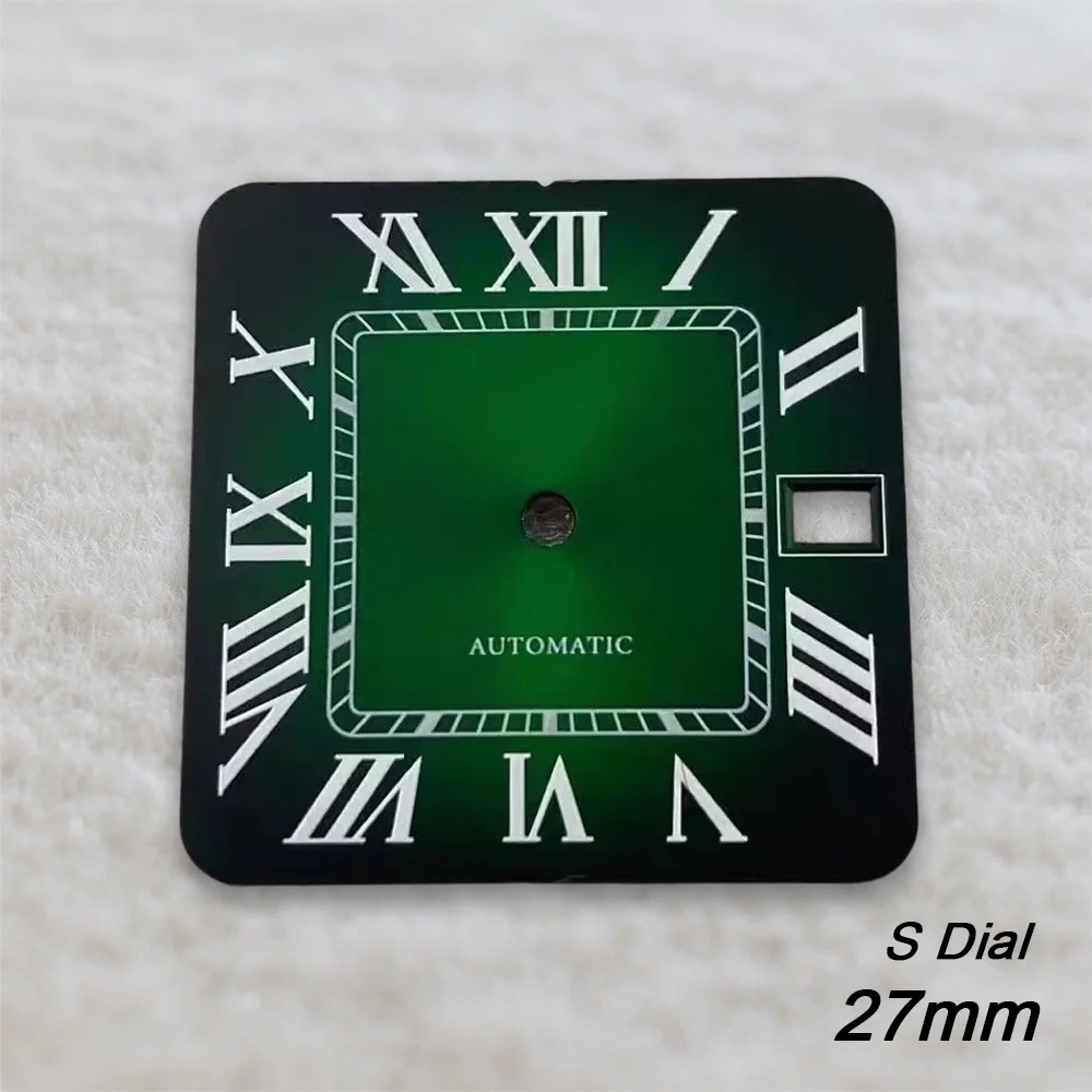 27mm S Logo Roma Qquare Dial Fit NH35 Automatic Movement 3 O'clock High Quality Watch Modification Accessories