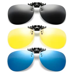 Gafas de sol redondas sin montura para hombre, lentes de gran tamaño con Clip polarizado, espejo azul de aviación, para conducir, 2024