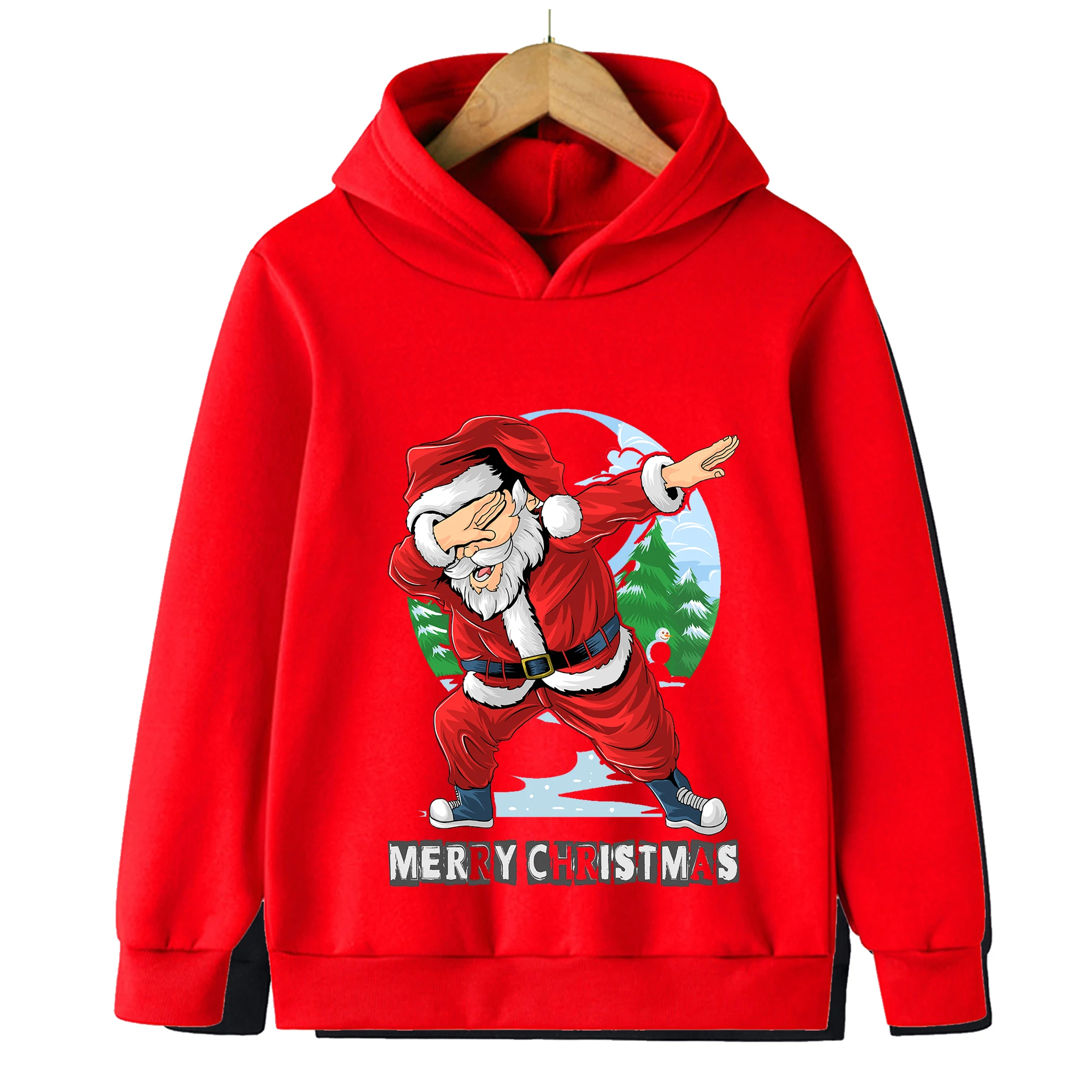 2026 عيد الميلاد البلوز قوي مضحك سانتا كلوز الاطفال البلوز بنين بنات هوديي سترة رياضية علوية عيد ميلاد سعيد #6