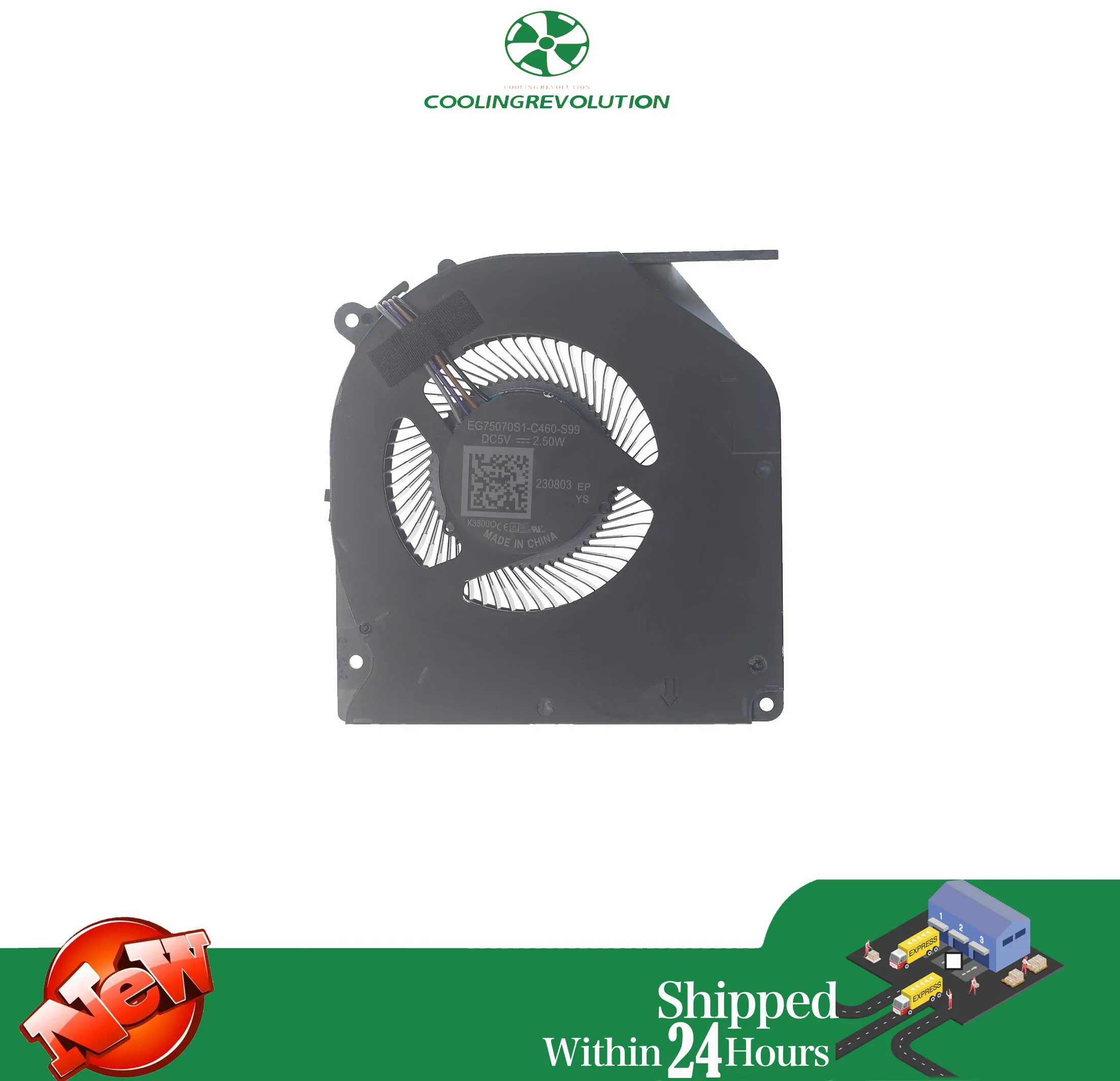 Nowy EG75070S1-C460-S99 wentylator chłodzący CPU DC5V 2.50W dla X8TI-Plus MECHREVO 7E X3 T90 PLUS
