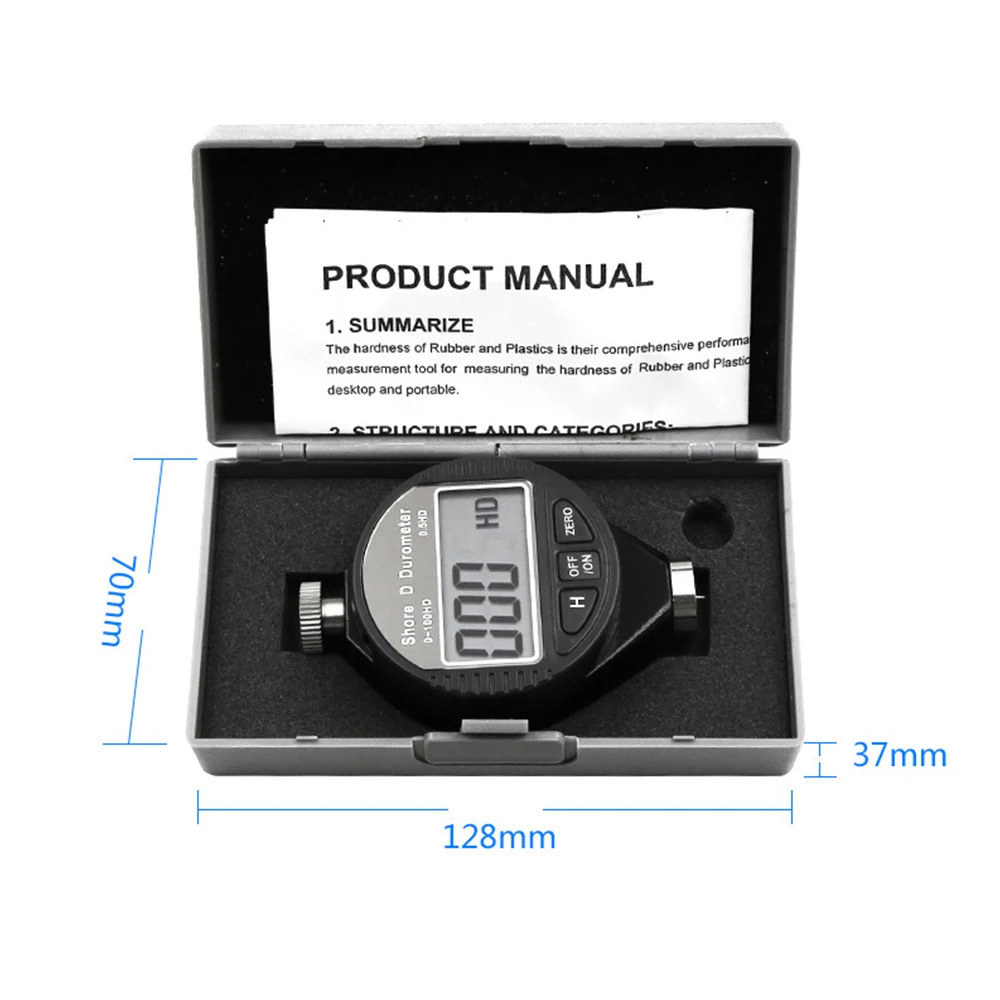 Digital Hardness Durometer Hardness Tester Shore 0-100 A/C/D Hardness Meter For Measuring Plastic Leather Rubber Multi-resin