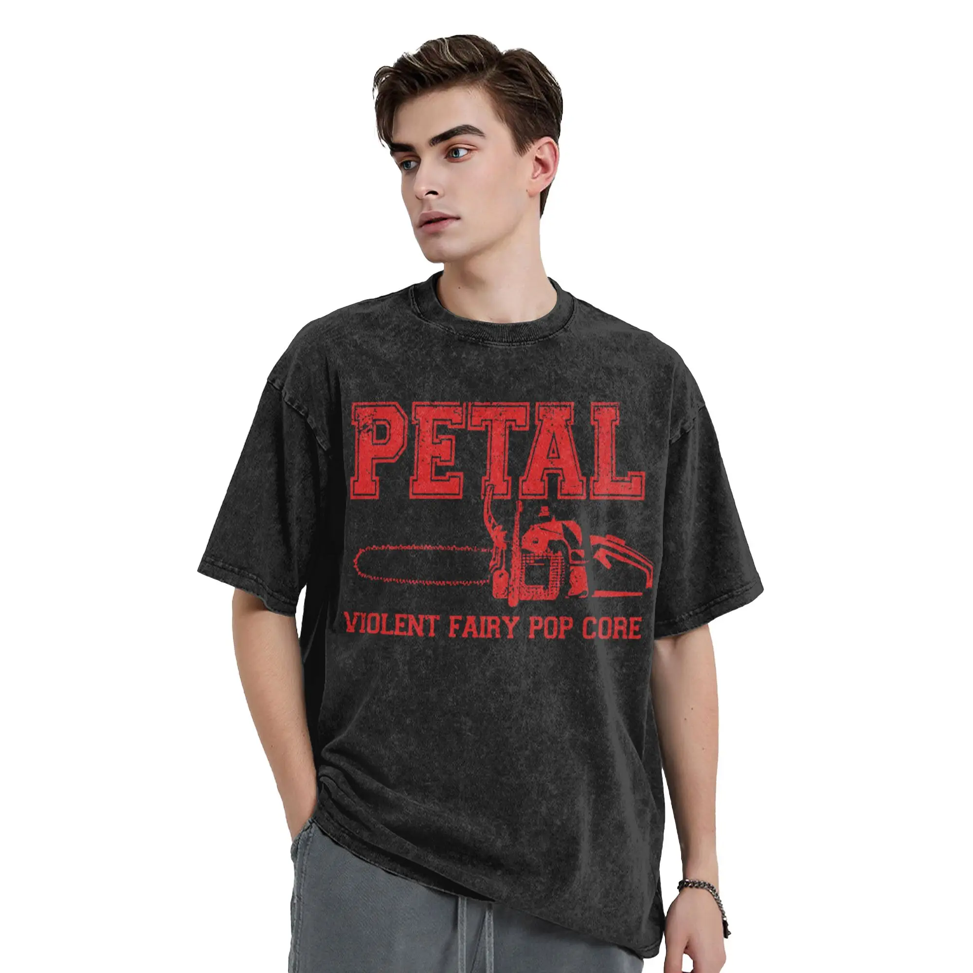 Ariana Grandes Petal Washed T Shirt Streetwear  Vintage T-Shirt  Tees Tops for Men Women 100% Cotton Oversize Graphic Printed