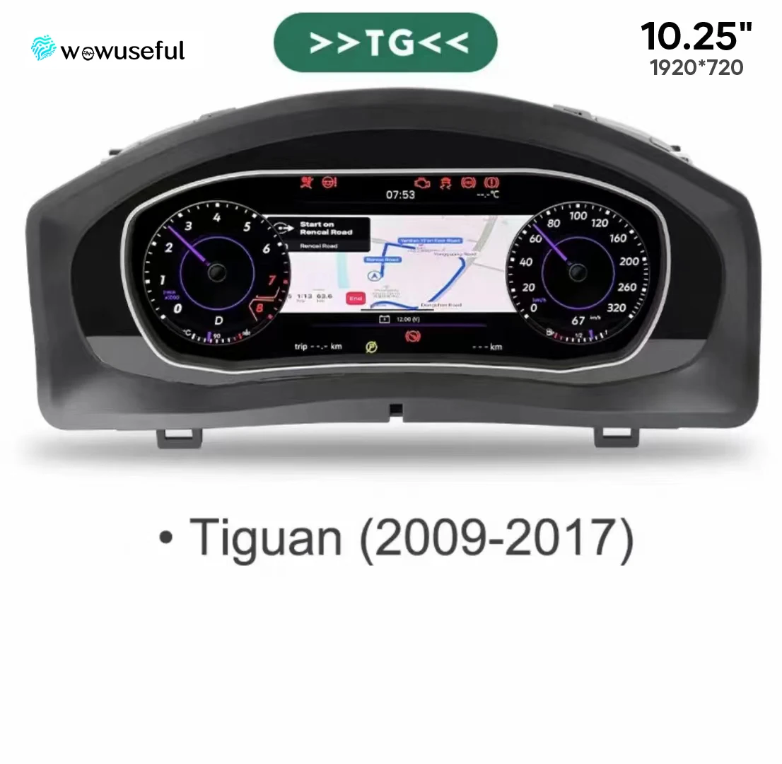 12.3 ''Lcd Digitale Dashboard Cluster Voor VW Scirocco Jetta Golf 6 7 MK7 Passat B8 B7 wijzigen Auto Radio instrumentenpaneel Cockpit
