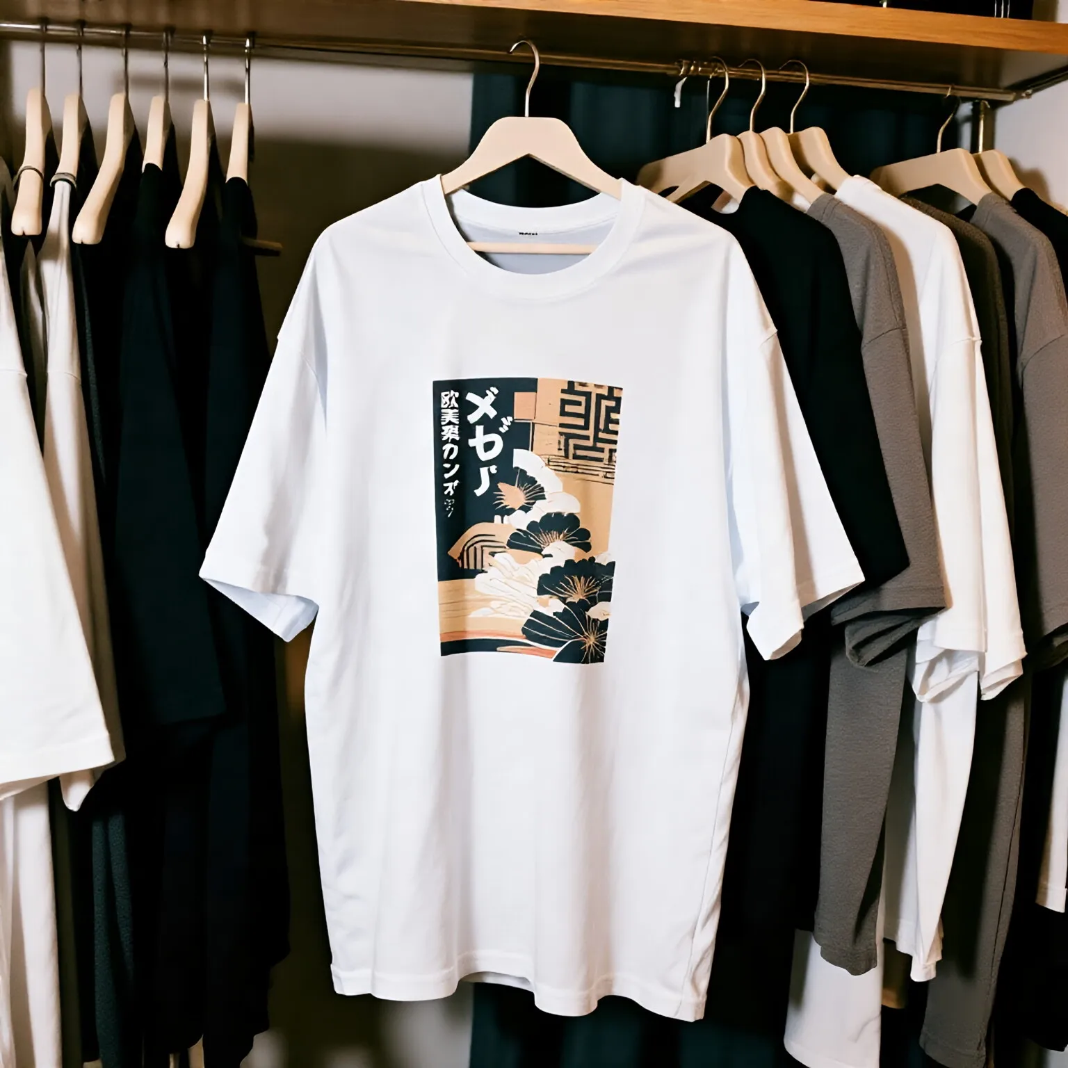 

Summer Short-sleeved T-shirt Men's Trendy Brand Loose American Printing Half-sleeved Design Sense Clothes Ins Trendy T-shirt