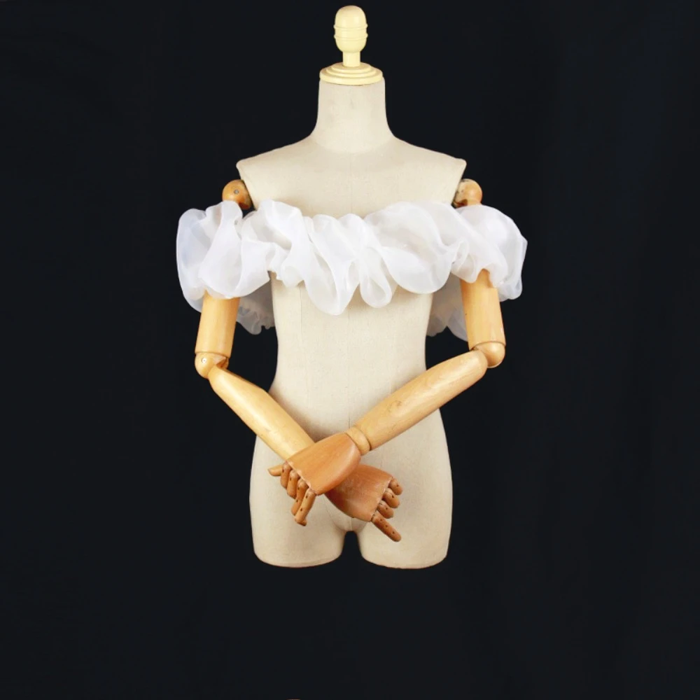 

Elegance Organza Ivory Wedding Dresses Bridal Shawls Off-the-Shoulder Wraps Wedding Caps Wedding Bolero Marriage Evening Party