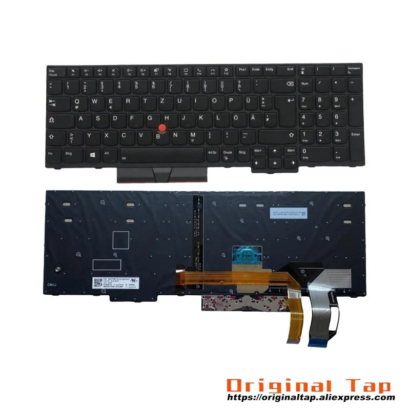 DE German Backlit Keyboard for Lenovo Thinkpad T15 P15s Gen 1 2 5N20W68240 5N20W68276 5N20W68312