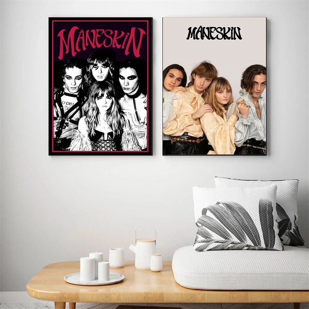 Rock Band Maneskin Rush! Music Album Poster Canvas Painting Wall Art Pictures Nordic Home Room Bar Club Decor Gift