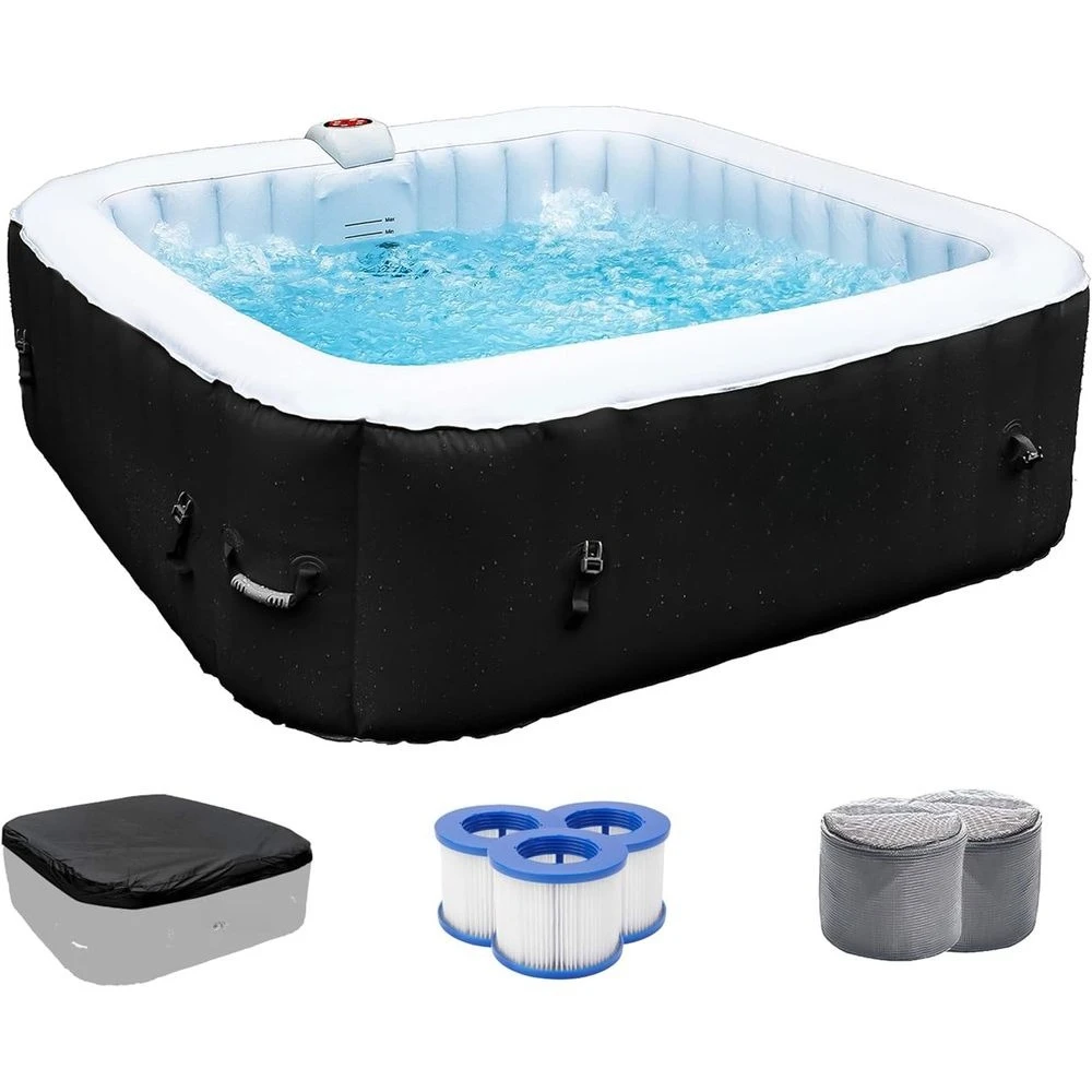 Whirlpool Iatable Hot Tub Spa with 1200w Heater & 130 Bubble Jets - Portable